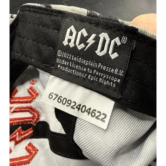 AC/DC Hat Cap Rock Band Baseball Strapback Dad Black Gray Tie Dye Embroidered - Picture 7 of 8